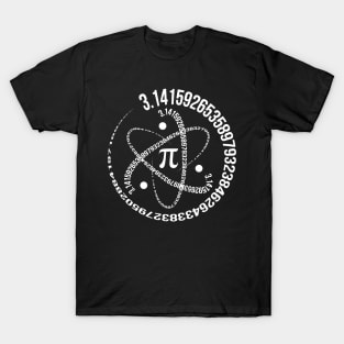 Pi Day 2024- Science Atom Black T-Shirt